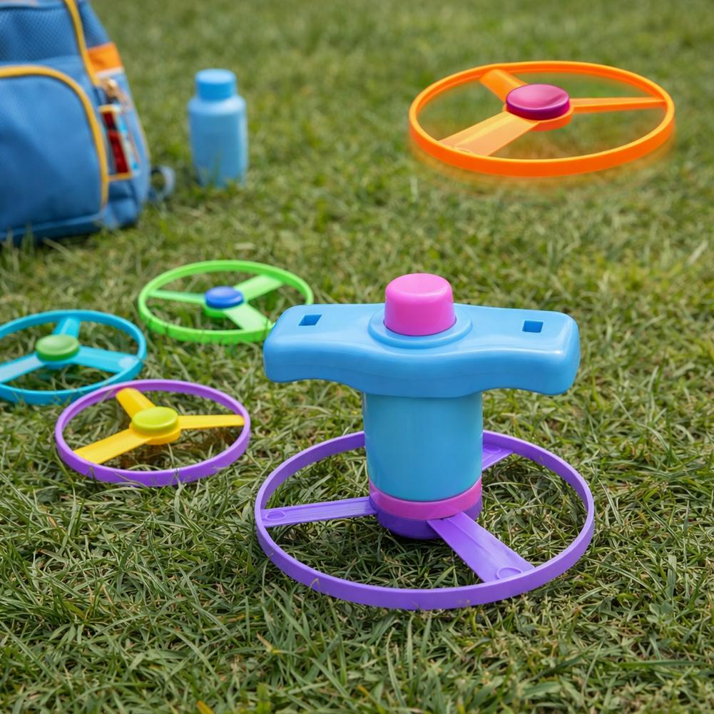 Kids Outdoor Fort Building Kit - Flying Disc Launcher Toy Kids Outdoor