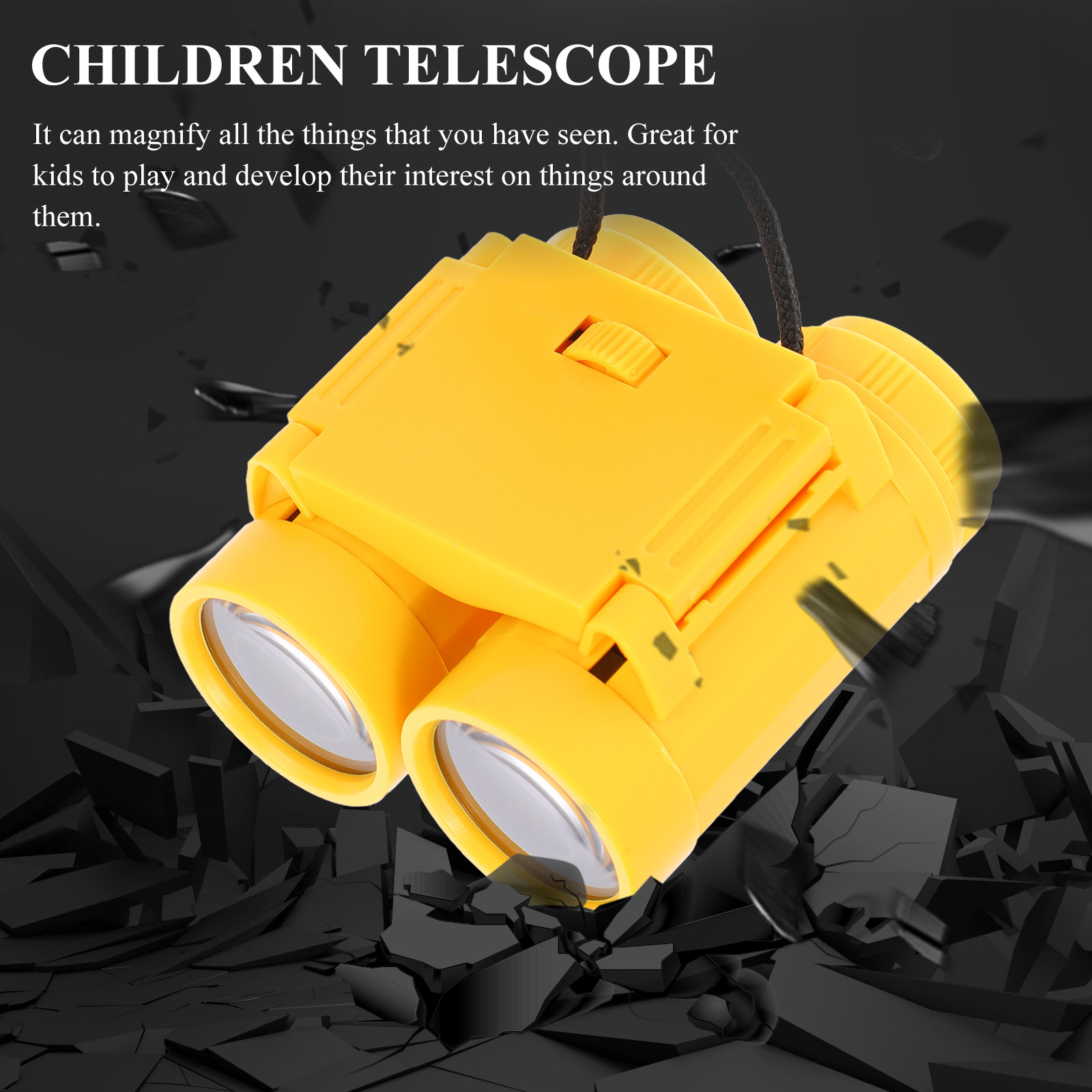 Kids Outdoor Nature Toys - Yellow Kids Binoculars for Outdoor Exploration