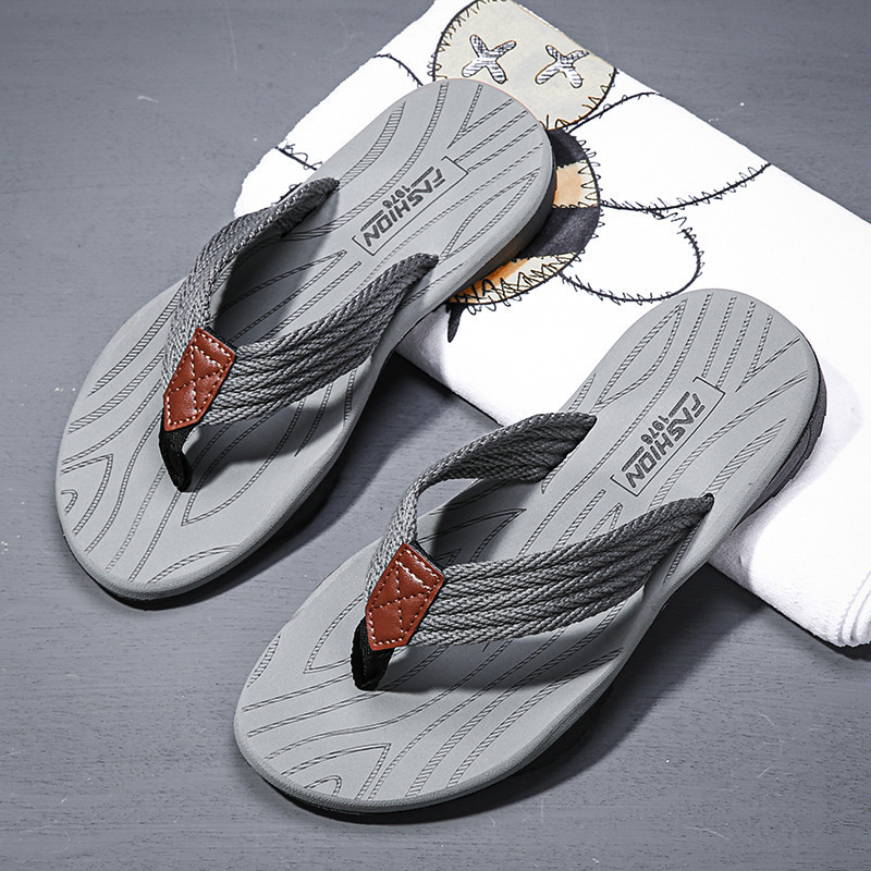 Kids Outdoor Equipment - Men's Woven Striped Flip-flops Summer Indoor