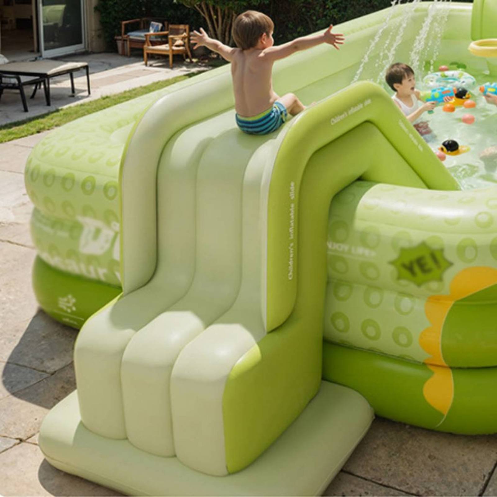 Inflatable Pool Slide Foldable - Kids Outdoor Nature Toys 评论和价格