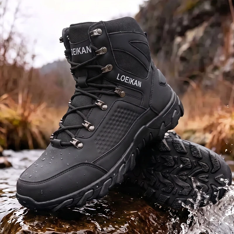 Men High‑cut Tactical Boots PU - Kids Outdoor Shoes 评论和价格