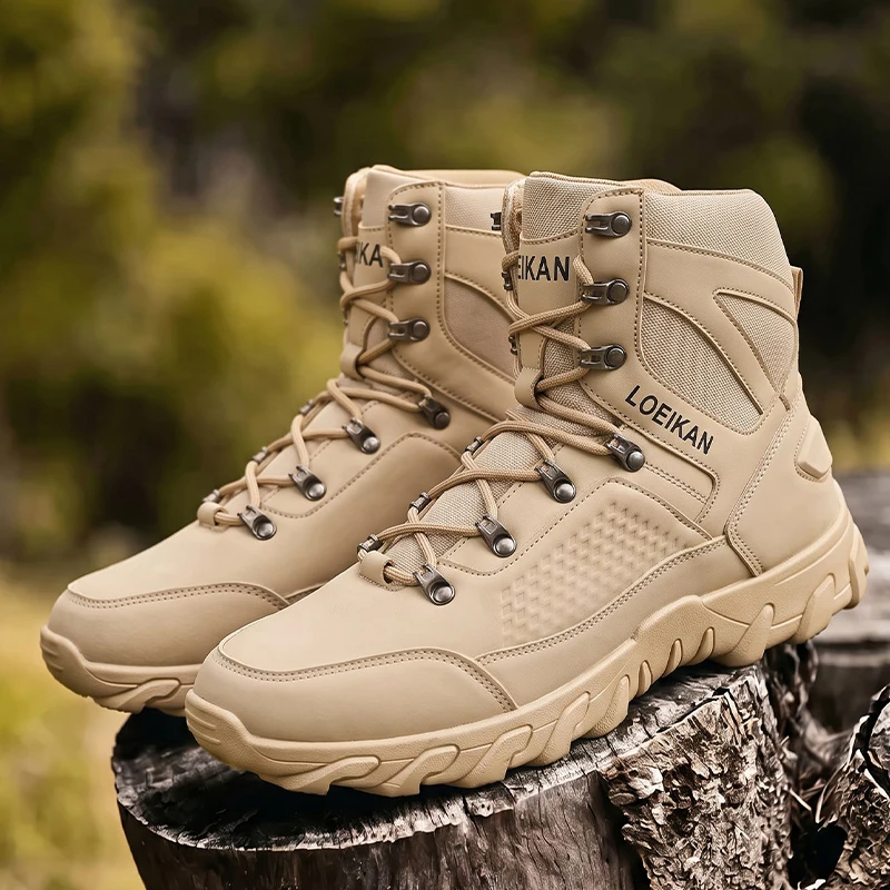 Men High‑cut Tactical Boots PU - Kids Outdoor Shoes 评论和价格