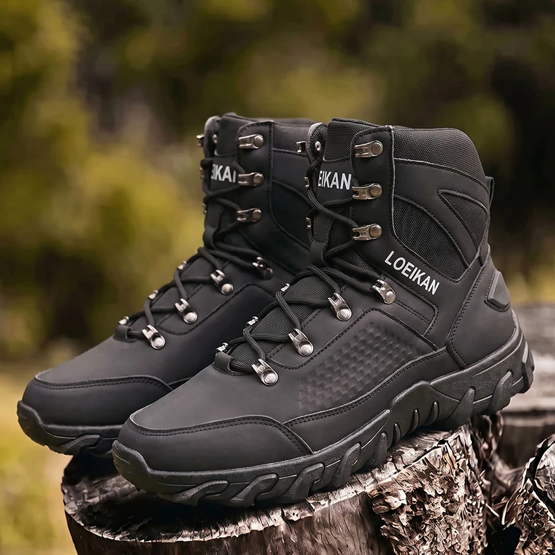 Men High‑cut Tactical Boots PU - Kids Outdoor Shoes 评论和价格