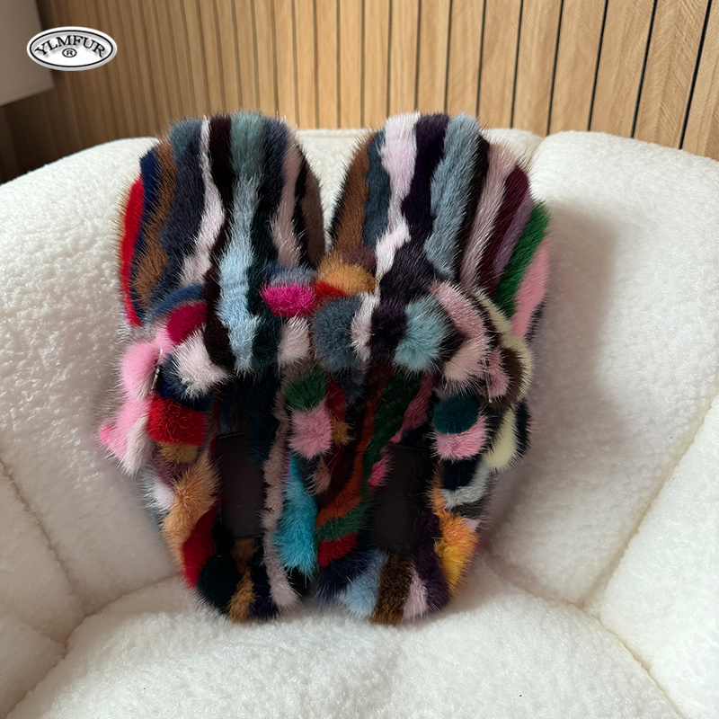 New Girl Luxury Mink Fur Slipp - Kids Outdoor Shoes 评论和价格