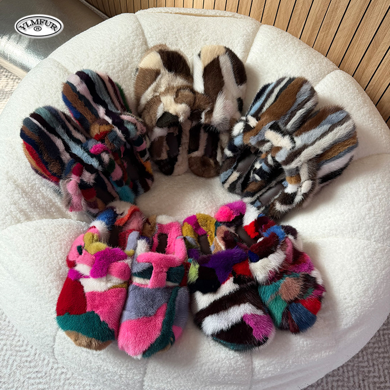 New Girl Luxury Mink Fur Slipp - Kids Outdoor Shoes 评论和价格