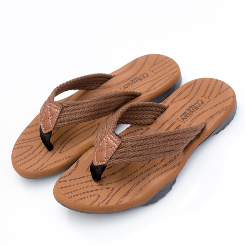 Men's Woven Striped Flip-flops - Kids Outdoor Equipment 评论和价格
