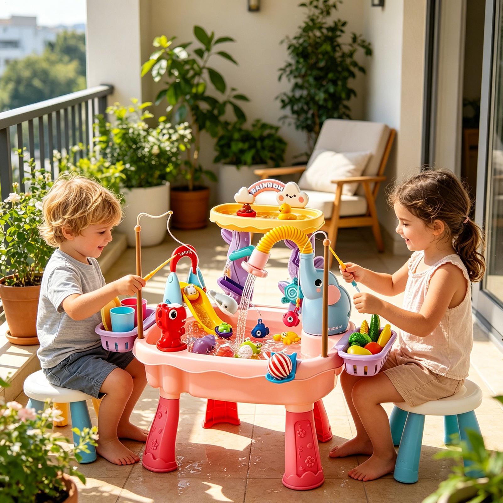 Kids Toddler Water Table Kitch - Kids Outdoor Sink 评论和价格