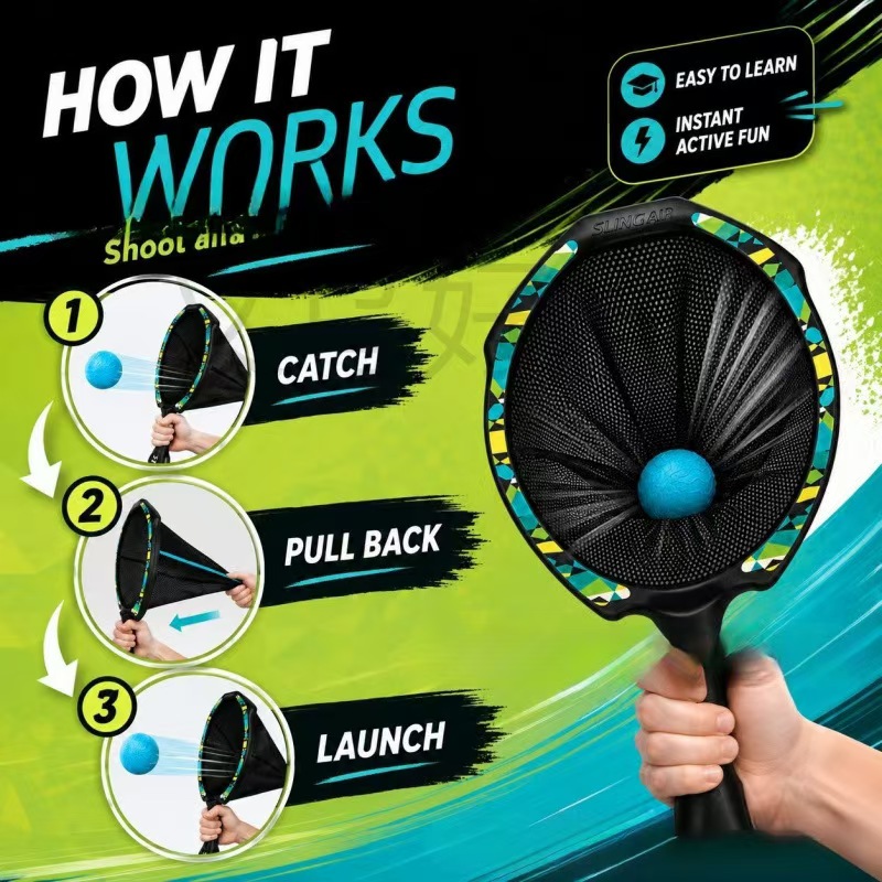 Sling Shot Catch Ball Game Set - Kids Outdoor Fort Building Kit 评论和价格