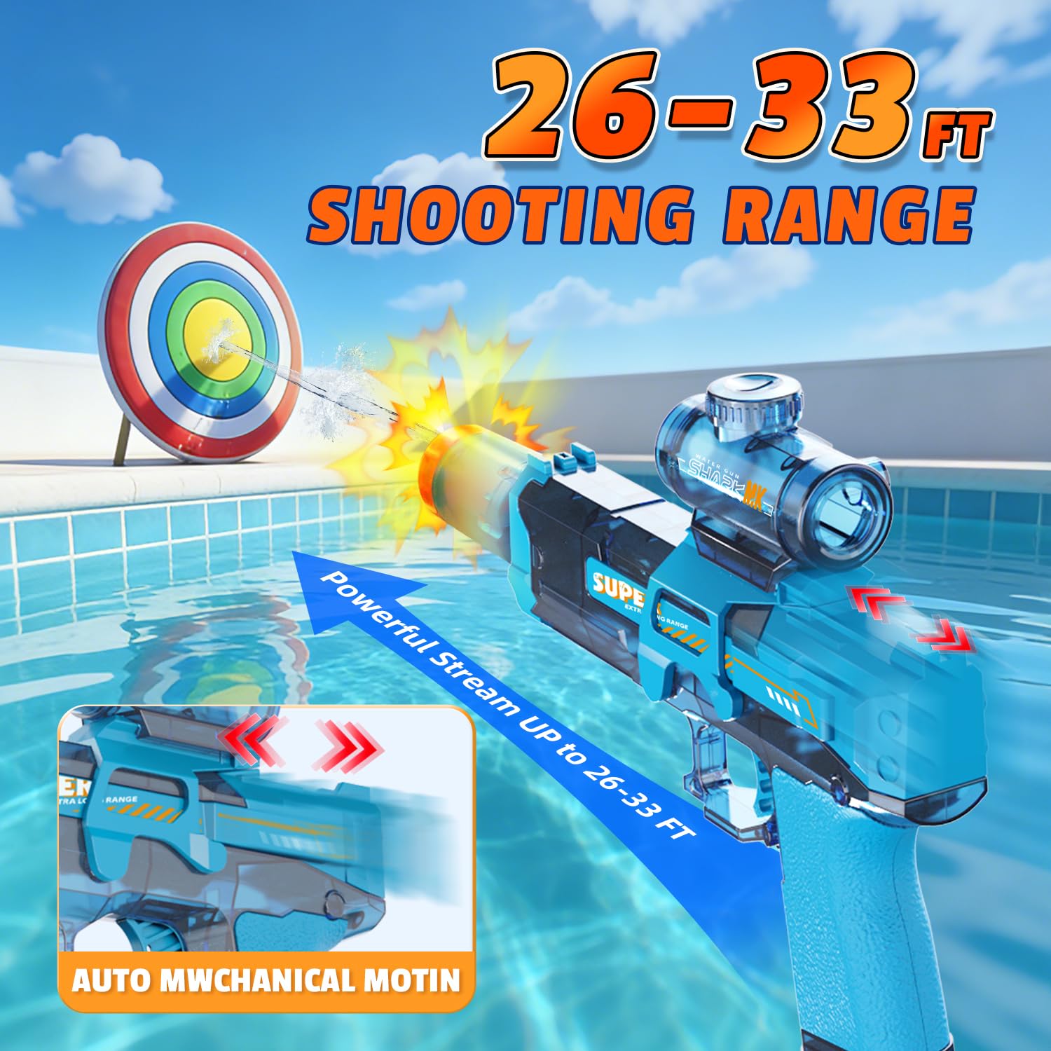 Electric Water Gun for Kids Ad - Water Gun Soaker 评论和价格