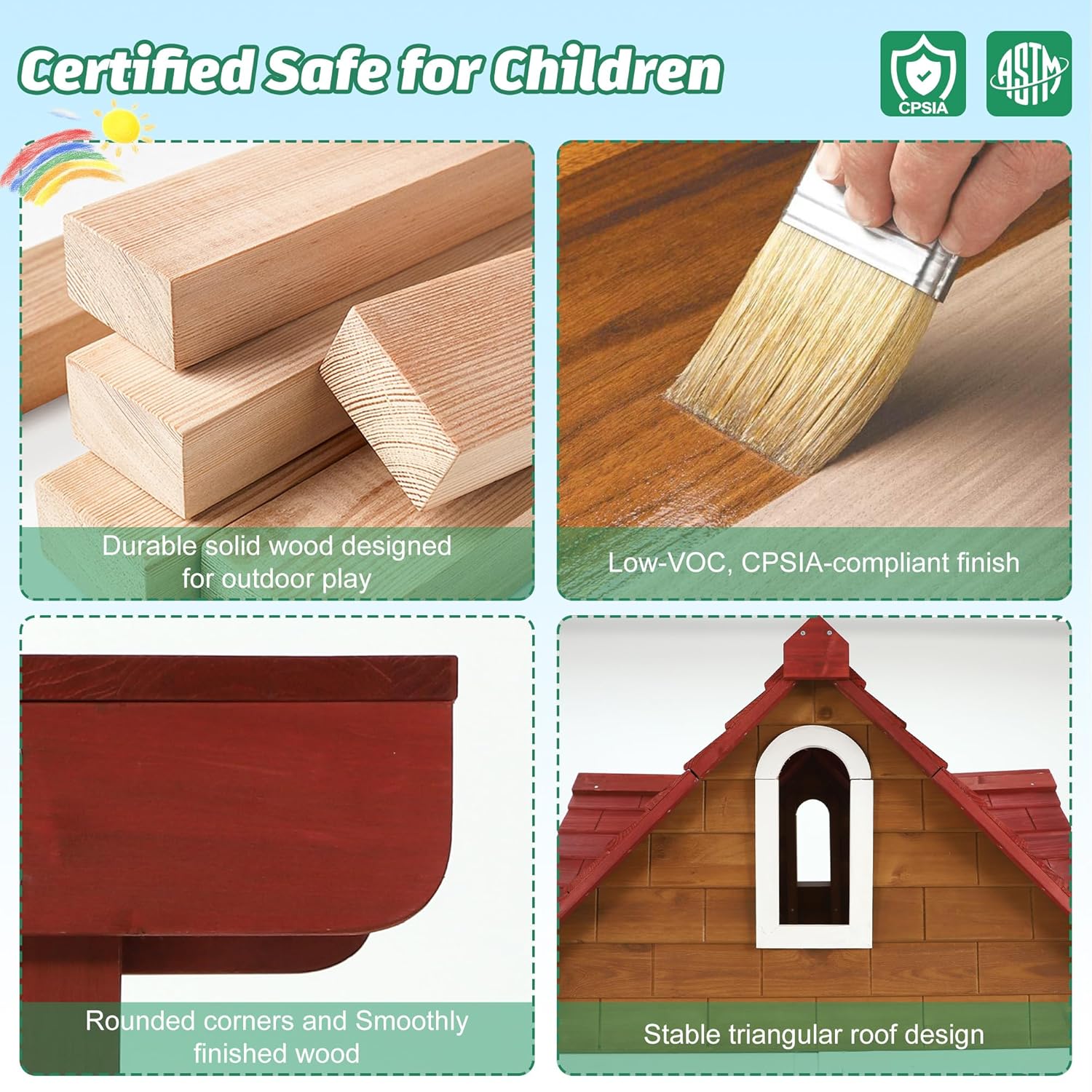 #Outdoor Wooden Kids Playhouse - Kids Outdoor Sink 评论和价格