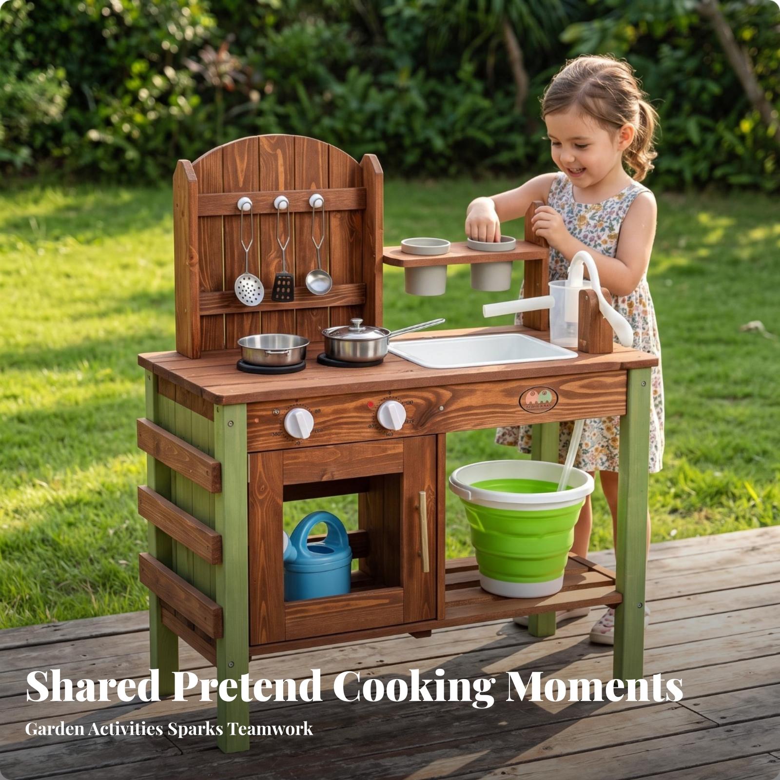 Kids Play Kitchen Outdoor Wood - Kids Outdoor Sink 评论和价格