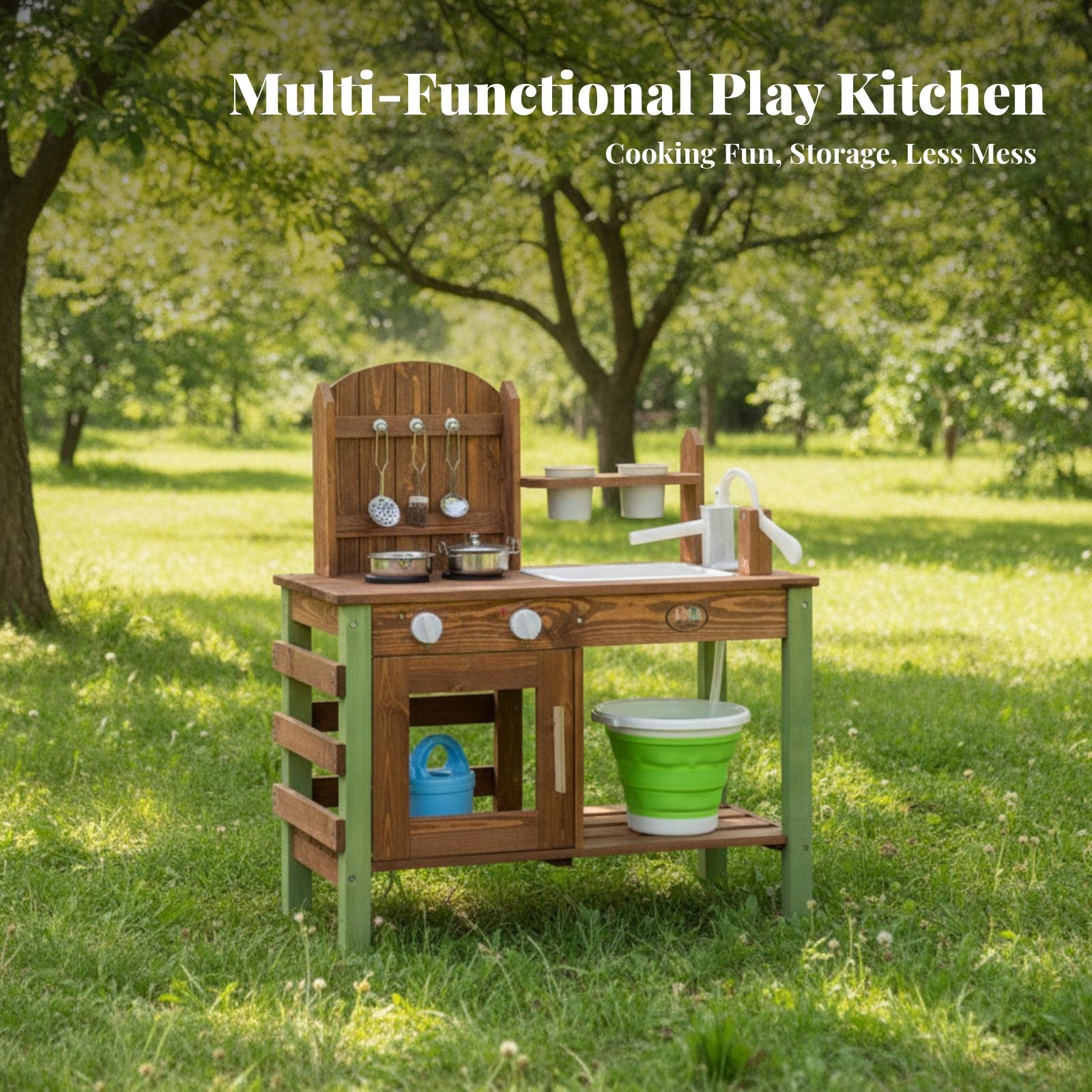 Kids Play Kitchen Outdoor Wood - Kids Outdoor Sink 评论和价格