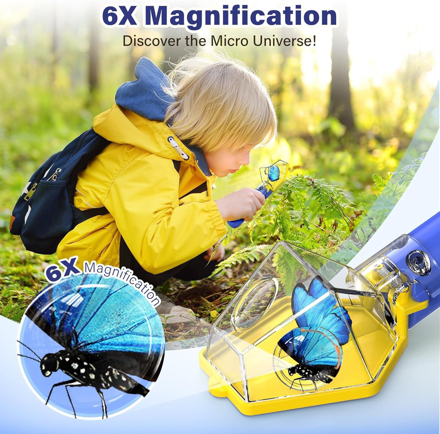 6X Magnifier Kids Bug Catcher, - Kids Outdoor Nature Toys 评论和价格